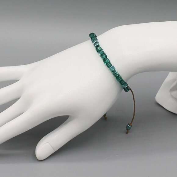 Jewelry bracelet bead Boho adjustable blue green stones brand new fashion - Picture 5 of 7